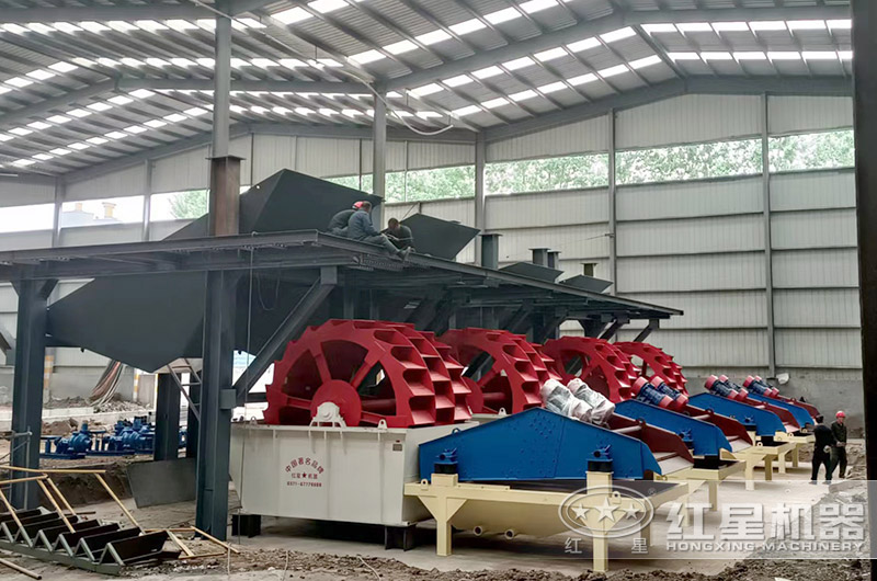 洗沙脫水現(xiàn)場