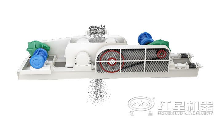 對輥式制砂機生產(chǎn)沙子演示