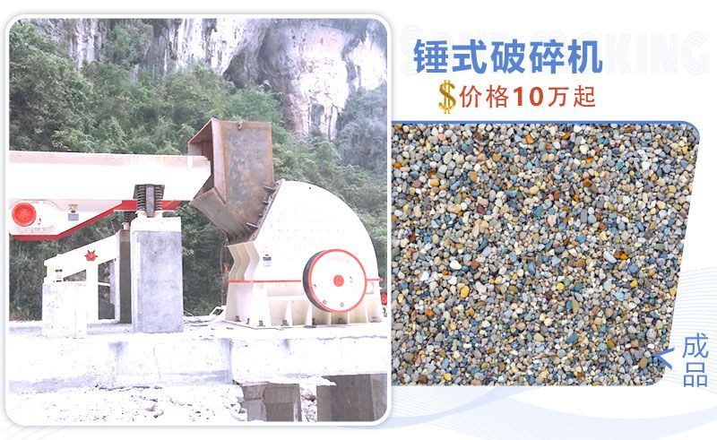 錘式破碎機處理物料成品