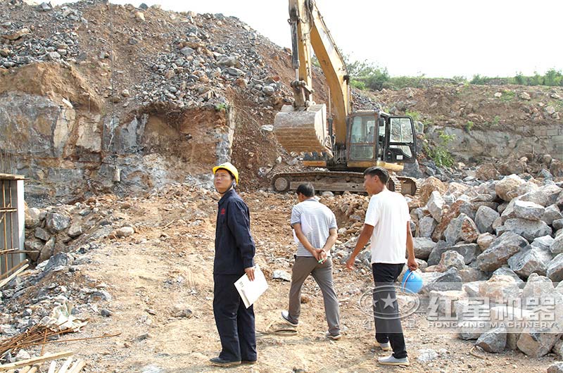 硬料巖石制砂新建加工廠原料實(shí)拍