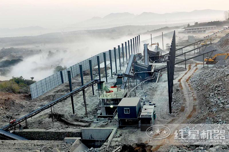 以青石為原料的砂石場