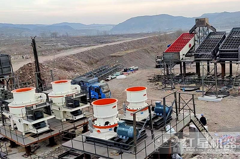 河南澠池玄武巖破碎生產(chǎn)線現(xiàn)場