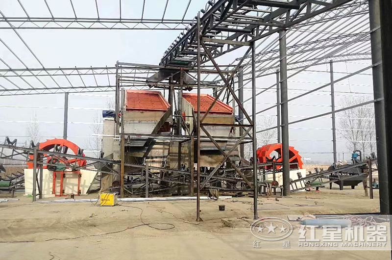 大型水洗沙機(jī)器現(xiàn)場實(shí)拍