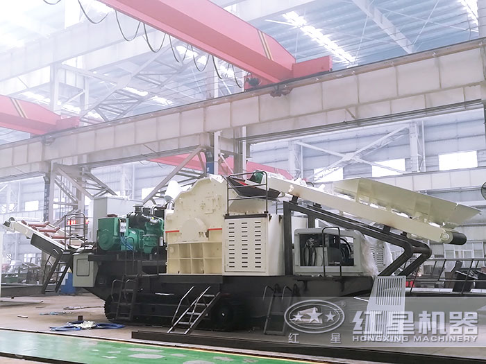 移動粉鵝卵石石頭機(jī)器