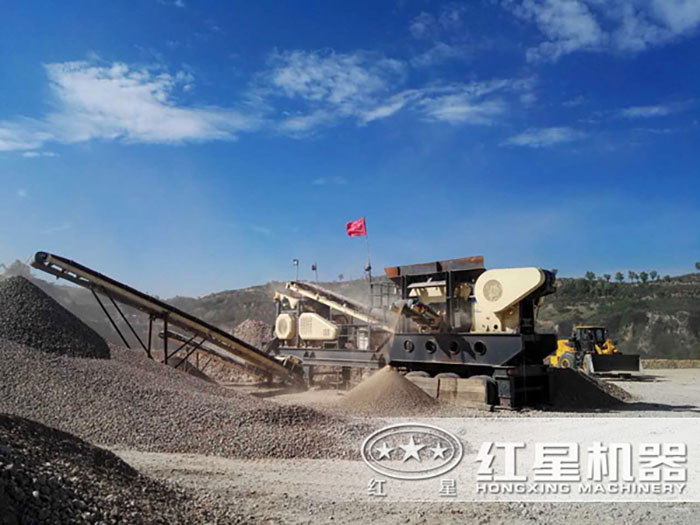 移動式沙石生產(chǎn)線現(xiàn)場