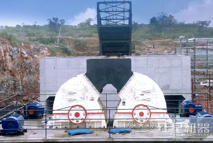 時產3000噸的破石機現(xiàn)場