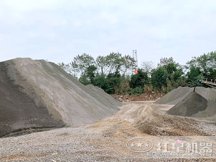 粉碎石頭打沙機(jī)加工出的成品