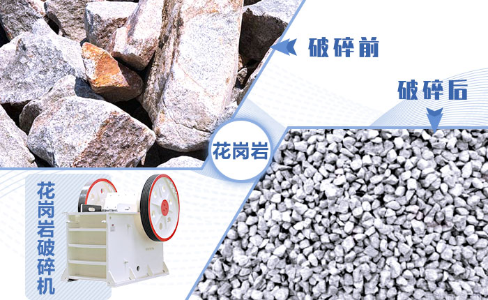 花崗巖破碎前后對(duì)比