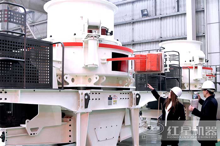 客戶來參觀考察制砂機