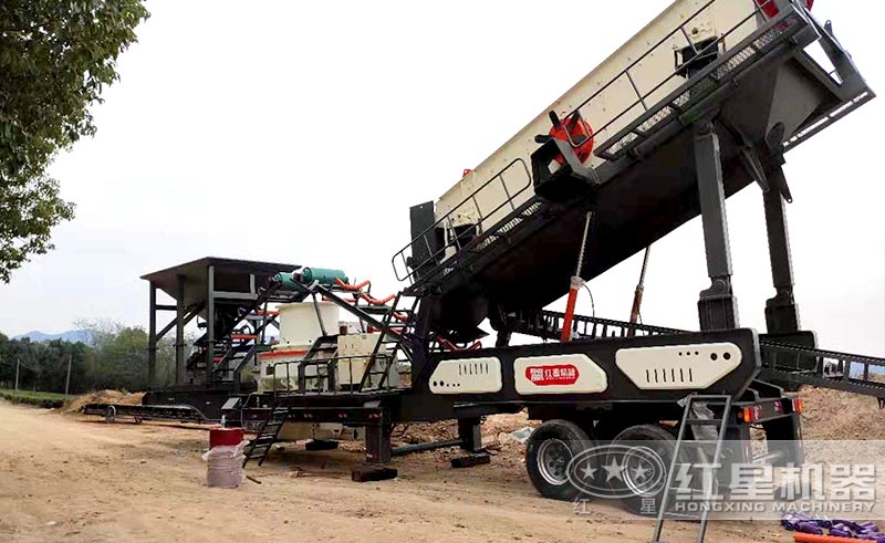 時產(chǎn)100噸的可以移動的河卵石制砂生產(chǎn)線