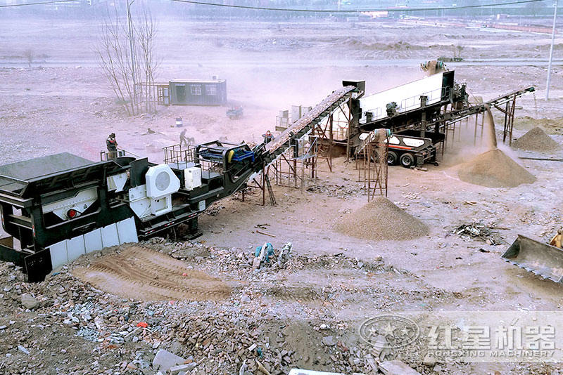 大型車載移動式粉石機多級組合生產