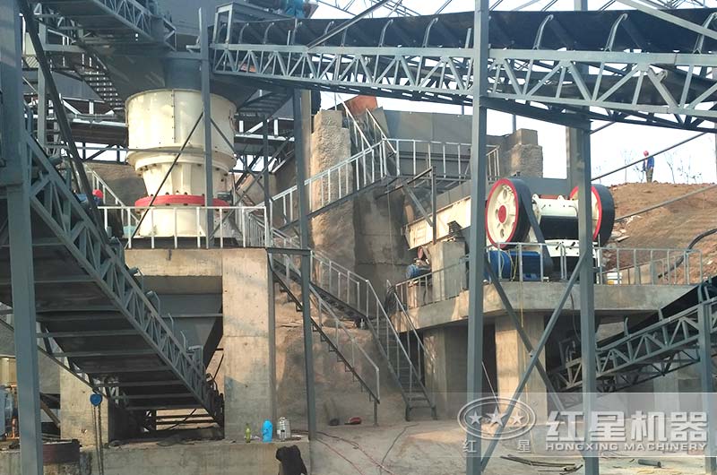 河北保定砂石生產(chǎn)線現(xiàn)場