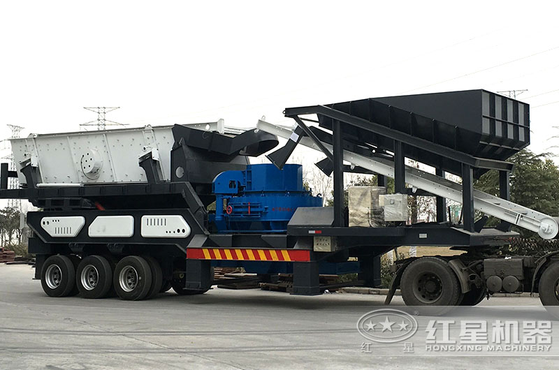 輪胎式移動(dòng)環(huán)保制砂機(jī)發(fā)貨