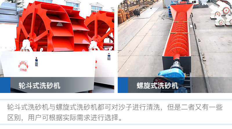 輪斗式洗砂機與螺旋式洗沙機各有優(yōu)勢