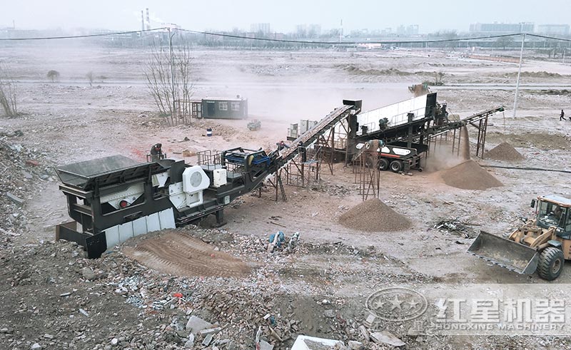 中型建筑垃圾再生利用廠(chǎng)現(xiàn)場(chǎng)圖