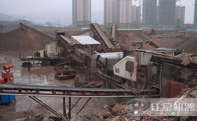 大型建筑垃圾再生利用廠(chǎng)現(xiàn)場(chǎng)圖