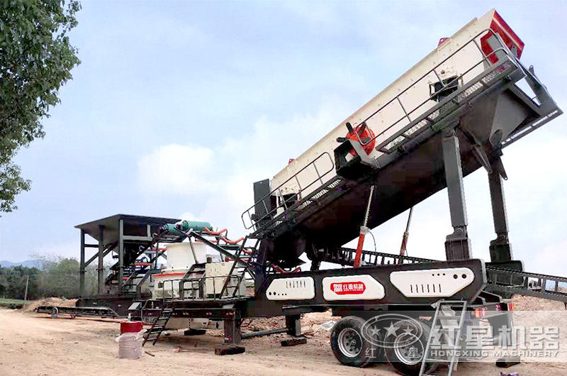 輪胎式移動(dòng)石子磨沙機(jī)