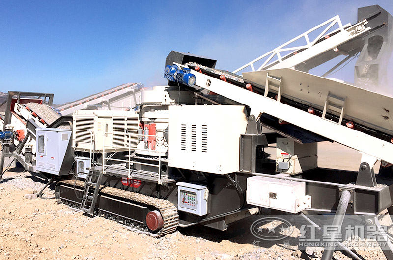 履帶移動(dòng)制砂機(jī) 履帶移動(dòng)制砂機(jī)，遠(yuǎn)程遙控就能完成石料磨成沙子作業(yè)