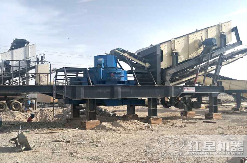 汽車型移動制砂機(jī)生產(chǎn)現(xiàn)場