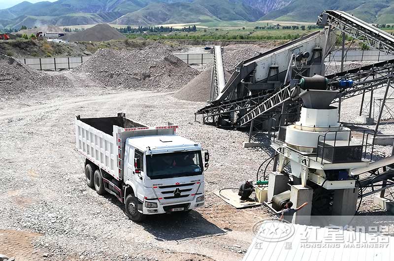 大產(chǎn)量碎石生產(chǎn)現(xiàn)場