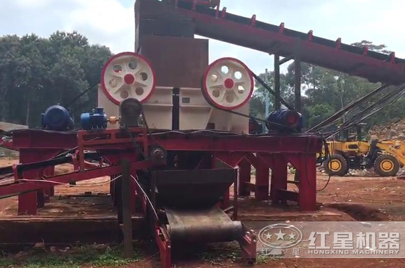 小型鄂破生產線現(xiàn)場