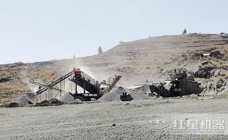 移動制砂機(jī)現(xiàn)場