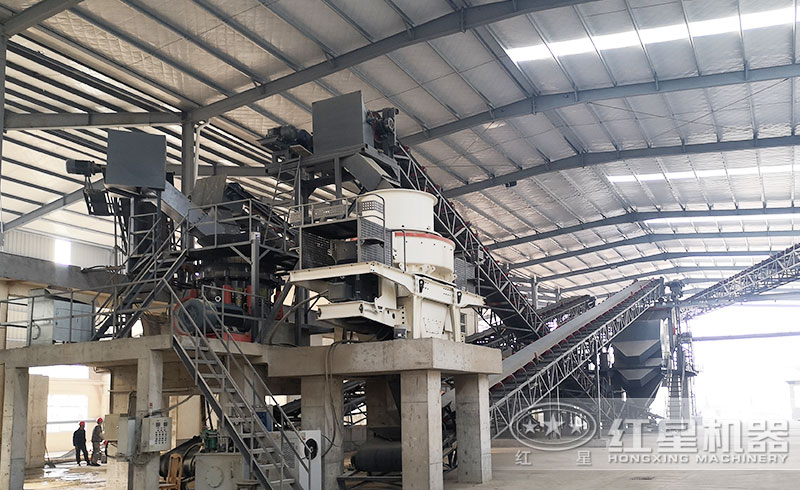 制砂生產(chǎn)線現(xiàn)場(chǎng)