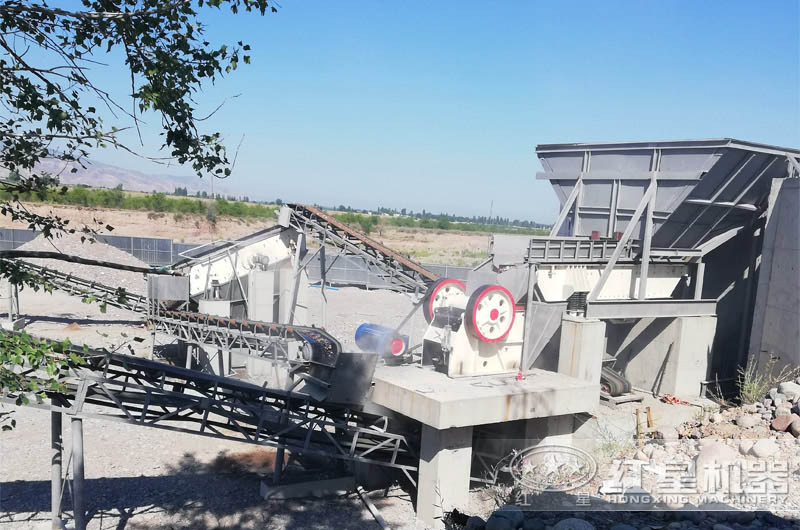 鵝卵石制砂生產線現場