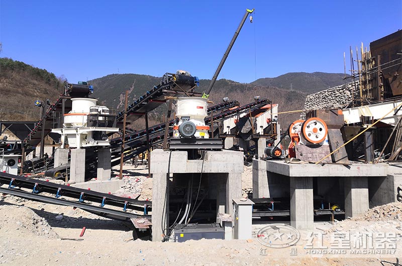 圓錐破碎機(jī)生產(chǎn)線現(xiàn)場