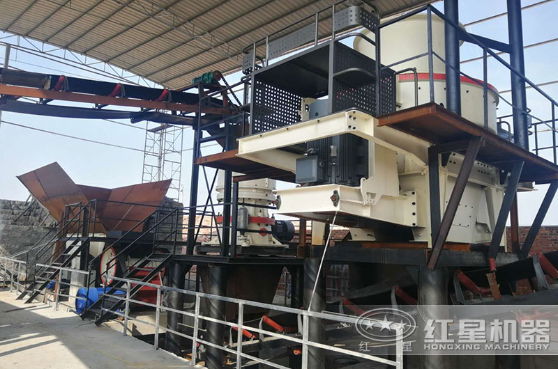 花崗巖沖擊式制砂加工生產(chǎn)客戶現(xiàn)場實拍