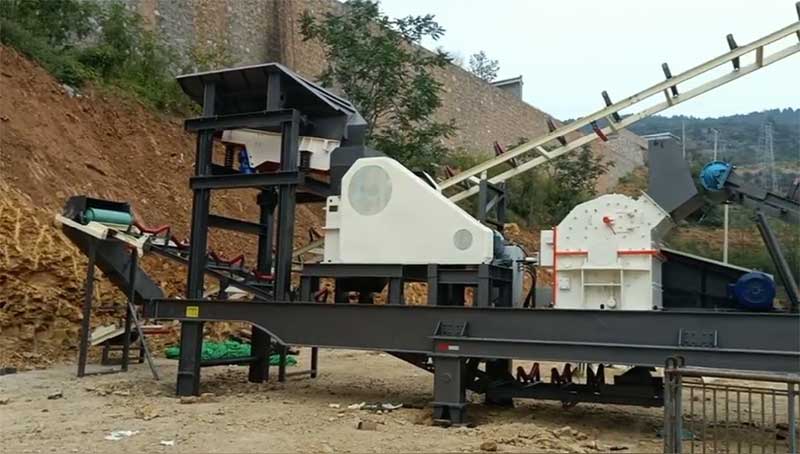 小型青石移動式破碎生產(chǎn)線