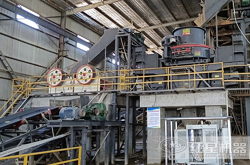 制砂生產(chǎn)線廠房環(huán)?，F(xiàn)場(chǎng)