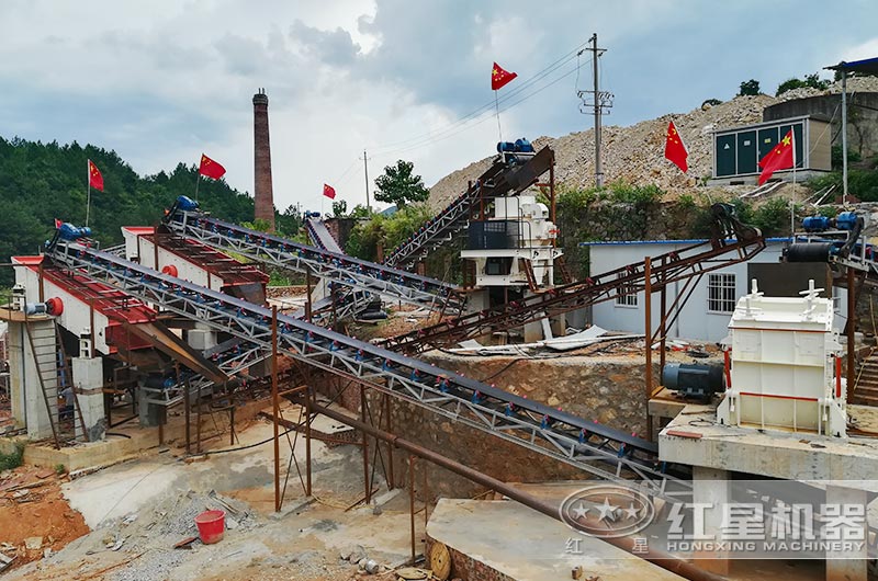 大型石料打沙生產(chǎn)線客戶現(xiàn)場實拍