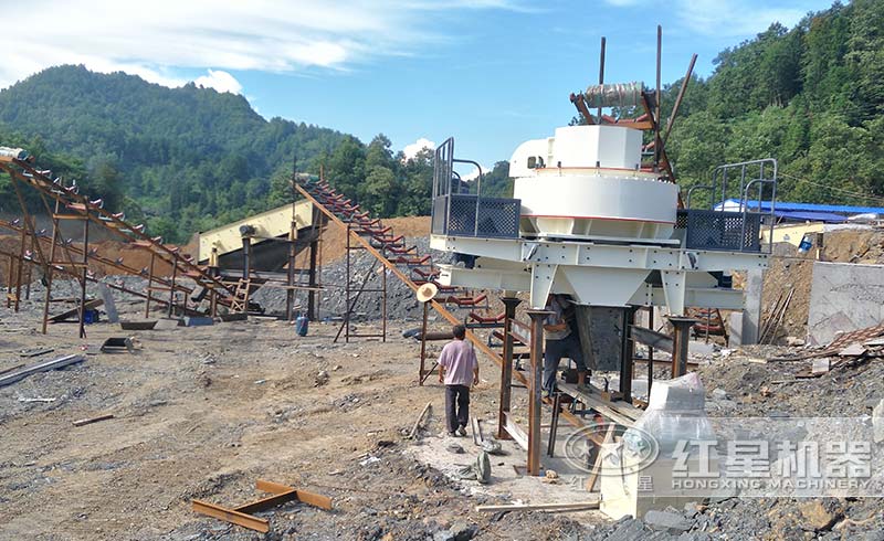 沖擊式制砂機在建現(xiàn)場實拍