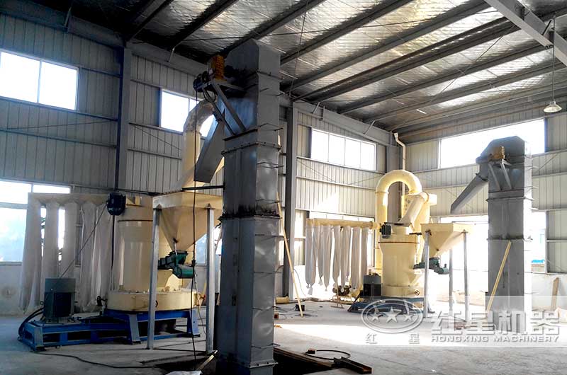 兩套磨粉生產(chǎn)線現(xiàn)場(chǎng)