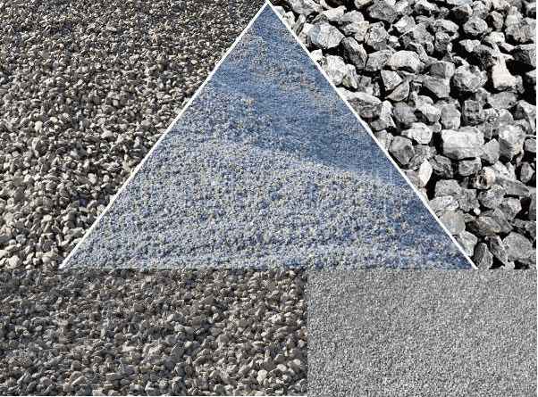 破碎后的片麻巖多種規(guī)格