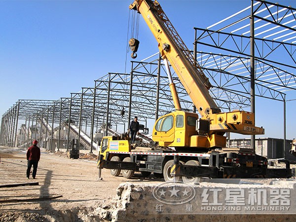 新型石料生產(chǎn)線現(xiàn)場(chǎng)