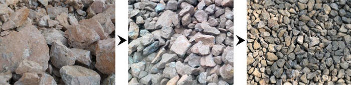 石料破碎粒度展示 石料破碎粒度展示