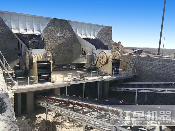 1060礦山鄂式碎石機(jī)生產(chǎn)線現(xiàn)場(chǎng)圖