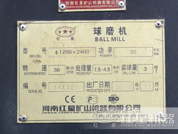 1200-2400型球磨機，功率，轉(zhuǎn)速，處理量，裝球量