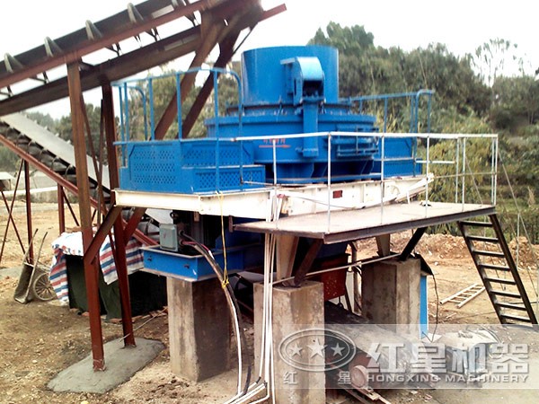 石屑TK8618制砂機現場作業(yè)圖