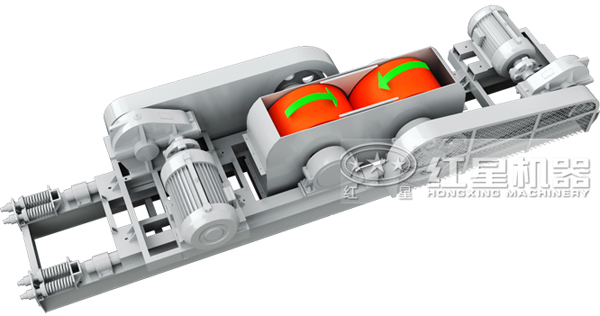 對輥式破碎機(jī)的工作原理 對輥式破碎機(jī)的工作原理