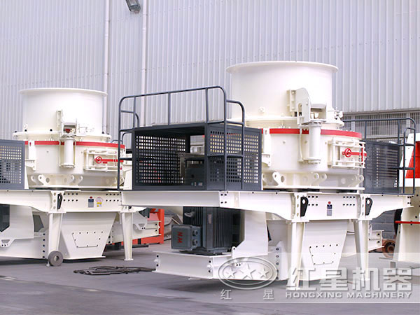 砂石沖擊式效率高制砂機(jī)廠區(qū)排列整齊圖
