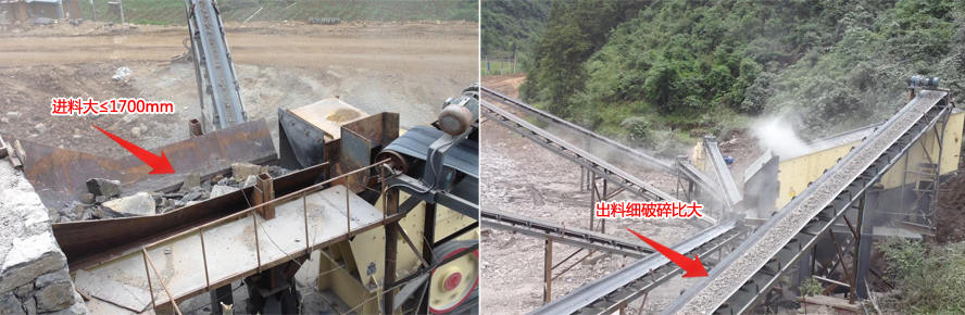 重錘式破碎機(jī)破碎比很大 重錘式破碎機(jī)破碎比很大