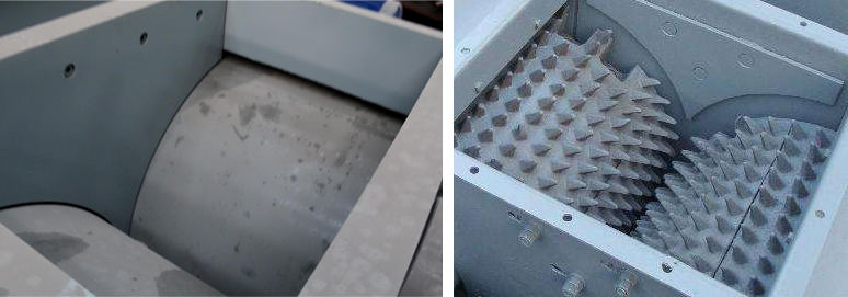 左邊平面輥和右邊齒輥 左邊平面輥和右邊齒輥