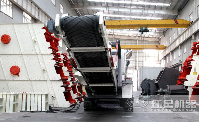 履帶移動嗑石機(jī)廠區(qū)圖