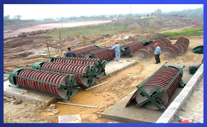 螺旋溜槽作業(yè)現(xiàn)場(chǎng)