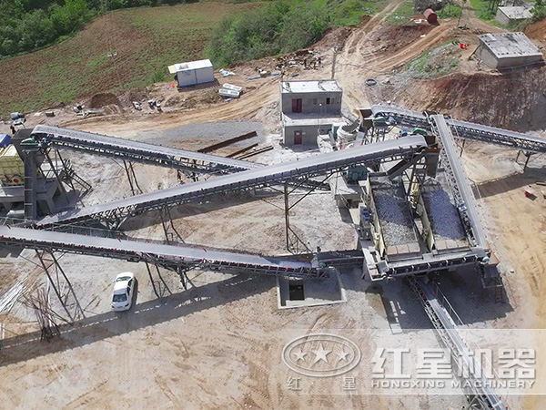 固定式玄武巖破碎生產(chǎn)線圖