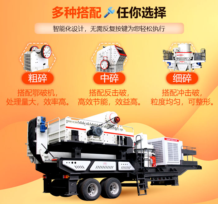 輪式移動(dòng)破碎站多種搭配可選