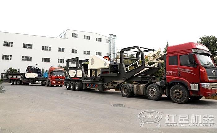 輪胎裝置的移動(dòng)破碎站 輪胎裝置的移動(dòng)破碎站